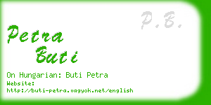 petra buti business card
